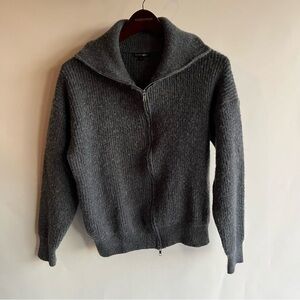 Paper Moon Cardigan Sweater Zip Up Gray Sz Sm Women’s EUC